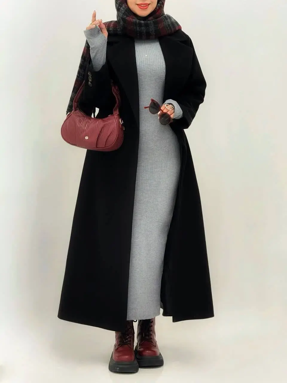 3701-پیراهن بلند فینگری